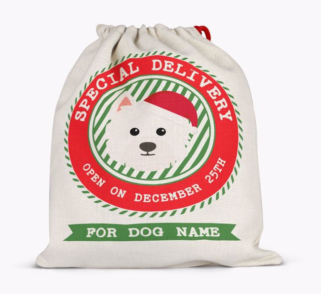 Special Delivery: Personalised {breedFullName} Santa Sack